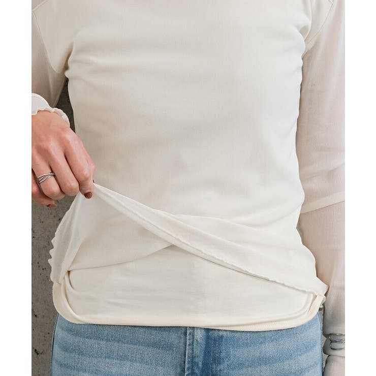 裏起毛シアートップス  秋 冬 M L レディース | aquagarage | 詳細画像3 