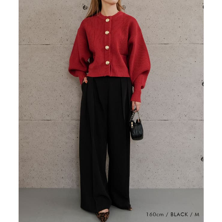 きちんと感がありながらもリラクシーな雰囲気を兼ね備えているタックワイドパンツ | aquagarage | 詳細画像7