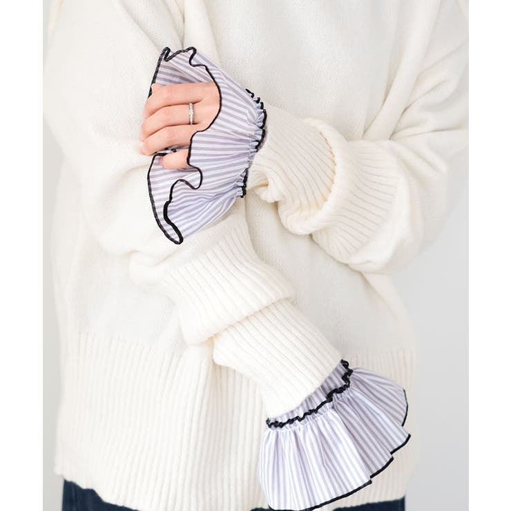 クリンクルフリルブラウス 春 秋 冬 レディース | aquagarage | 詳細画像4 