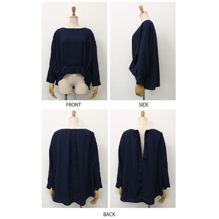 高見えする生地とデザインが魅力♪フロント裾タックブラウス | aquagarage | 詳細画像13 