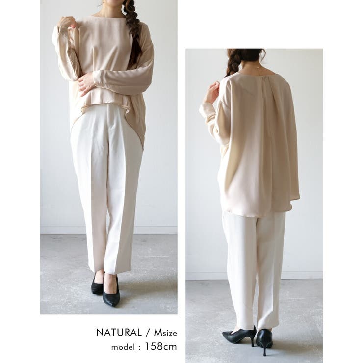 高見えする生地とデザインが魅力♪フロント裾タックブラウス | aquagarage | 詳細画像20 