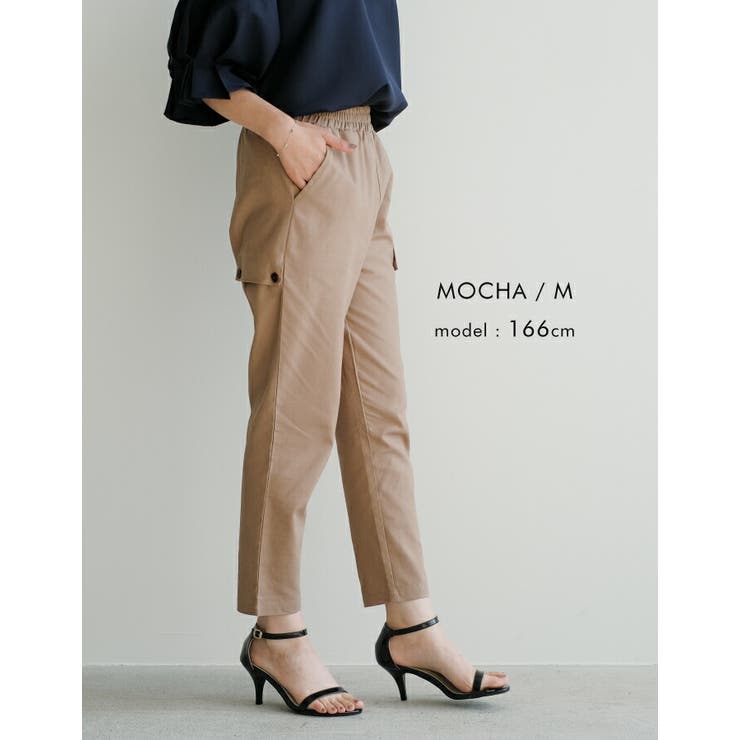 前後アシンメトリーなデザインがポイント♪リネンブレンドテーパードパンツ | aquagarage | 詳細画像17 