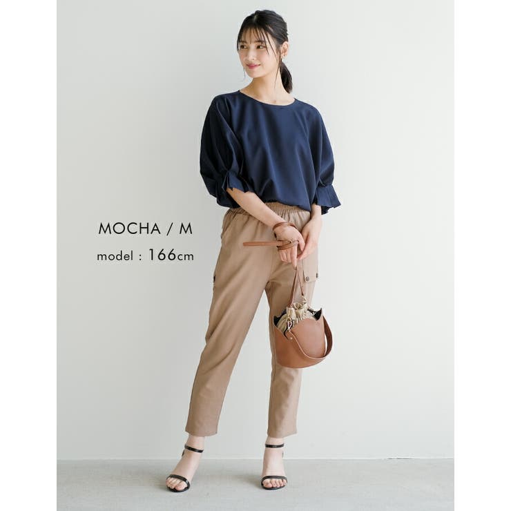 前後アシンメトリーなデザインがポイント♪リネンブレンドテーパードパンツ | aquagarage | 詳細画像20 