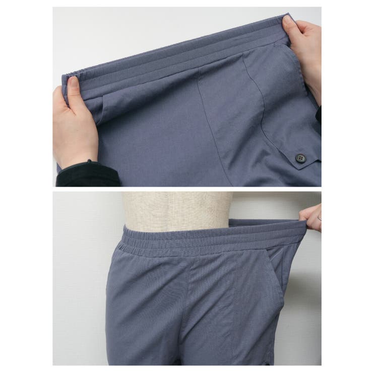 前後アシンメトリーなデザインがポイント♪リネンブレンドテーパードパンツ | aquagarage | 詳細画像8 