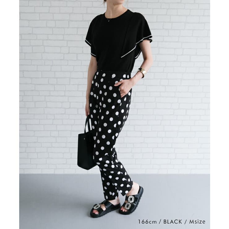 配色ラインフレアスリーブサマーニット | aquagarage | 詳細画像5 