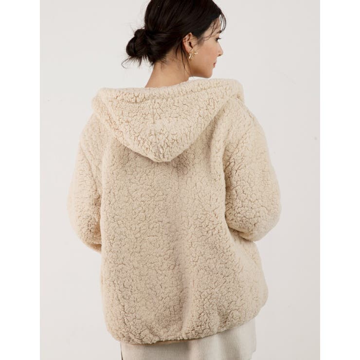 秋冬のコーディネート力がUP!！もこもこボアのフード付きブルゾン | aquagarage | 詳細画像16 