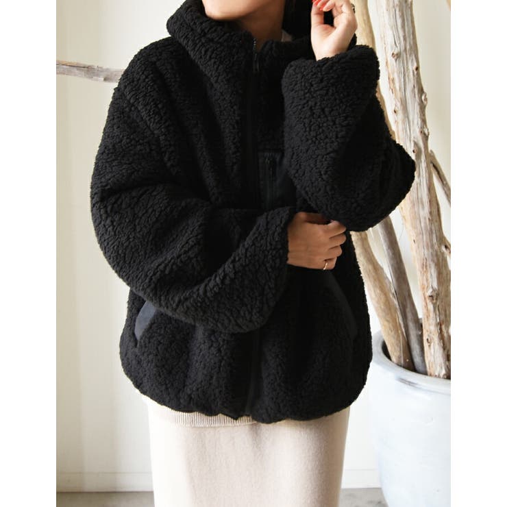 秋冬のコーディネート力がUP!！もこもこボアのフード付きブルゾン | aquagarage | 詳細画像19 