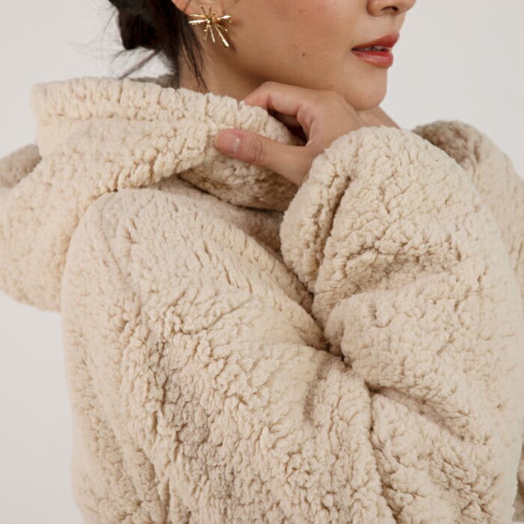 秋冬のコーディネート力がUP!！もこもこボアのフード付きブルゾン | aquagarage | 詳細画像8 