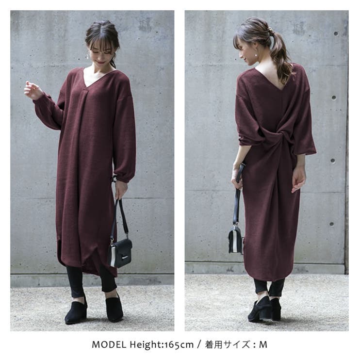 ワンピース ニットワンピ ツイストワンピ | aquagarage | 詳細画像2 