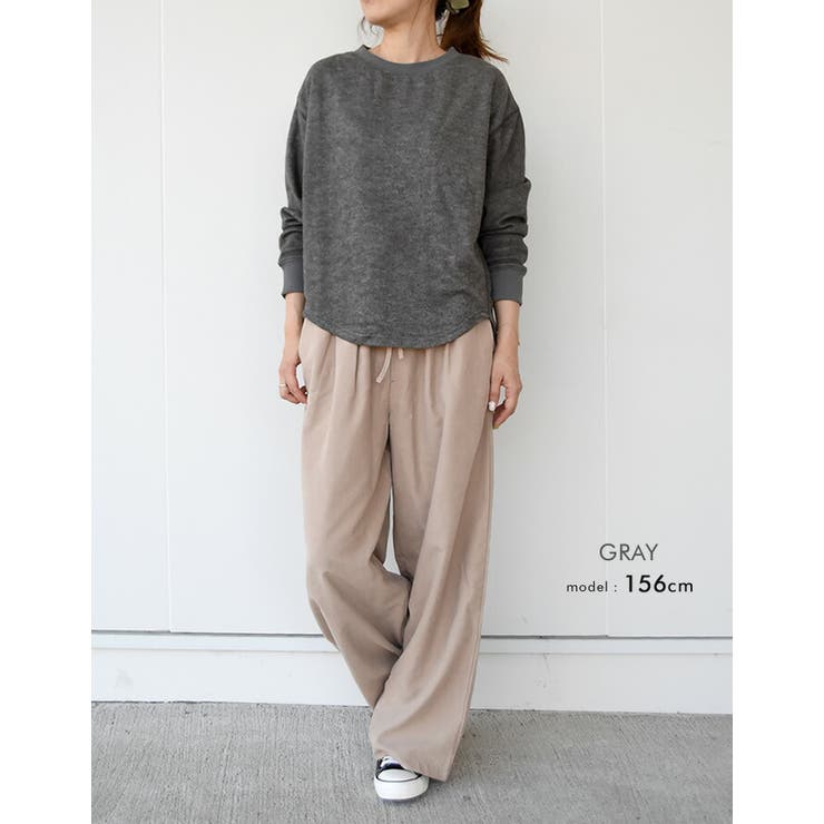 ウォーム感のある生地でステッチがさり気ないアクセント！ステッチデザインスウェット… | aquagarage | 詳細画像17 