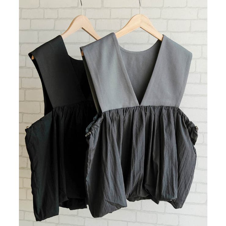 前後2wayバルーンベスト 春 秋 冬 レディース アクアガレージ | aquagarage | 詳細画像2 