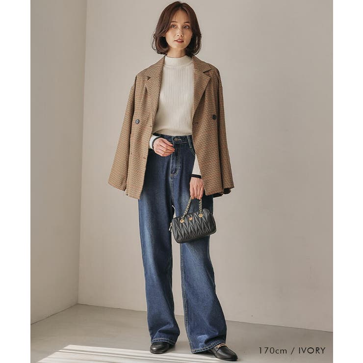 ボトルネックリブニットトップス  春  秋  冬 M レディース | aquagarage | 詳細画像9 