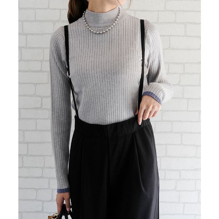 ボトルネックリブニットトップス  春  秋  冬 M レディース | aquagarage | 詳細画像11 