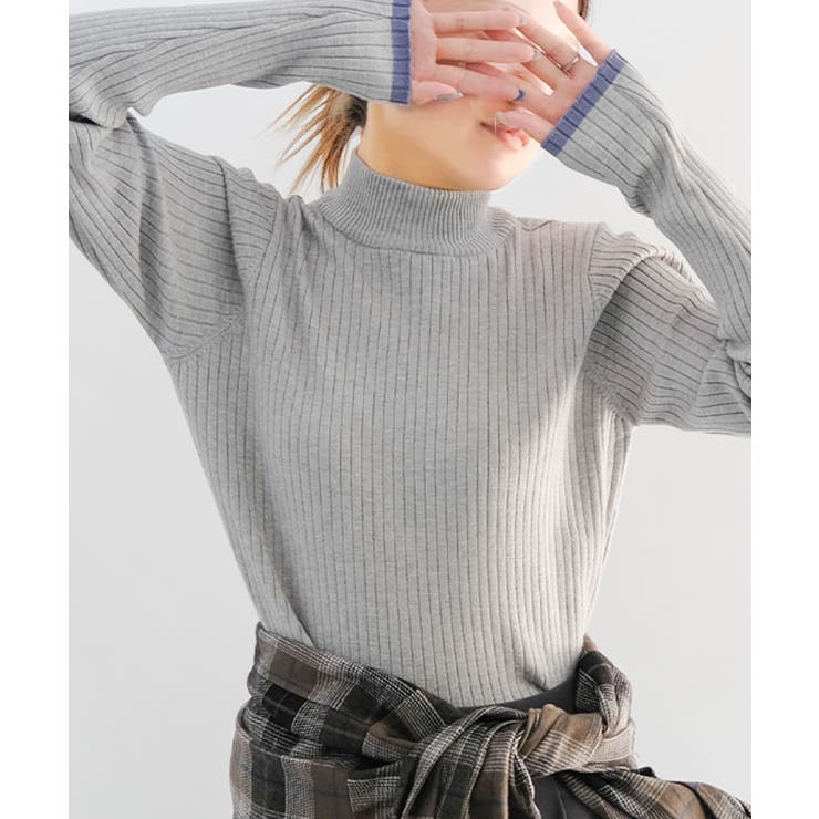 ボトルネックリブニットトップス  春  秋  冬 M レディース | aquagarage | 詳細画像14 