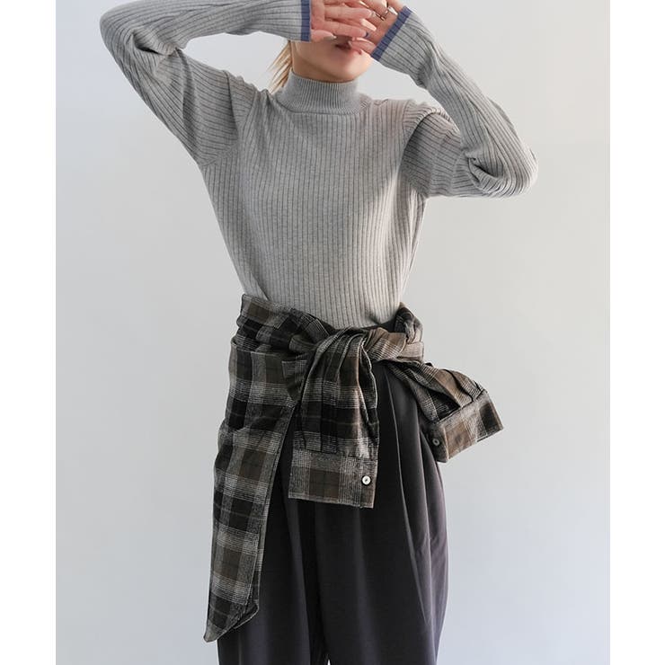 ボトルネックリブニットトップス  春  秋  冬 M レディース | aquagarage | 詳細画像15 