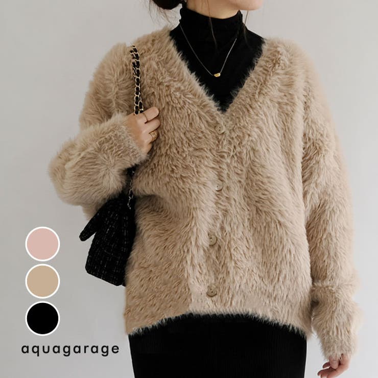 フェザーニットカーディガン 秋 冬 M  レディース | aquagarage | 詳細画像1 