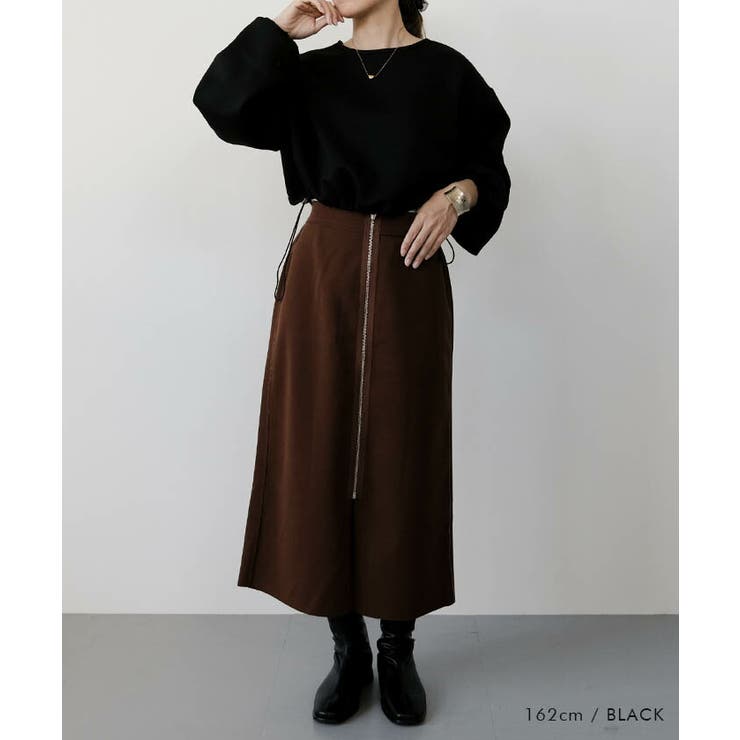 ダンボールニット裾ドロストトップス  春  秋 冬 M L   レディース | aquagarage | 詳細画像9 