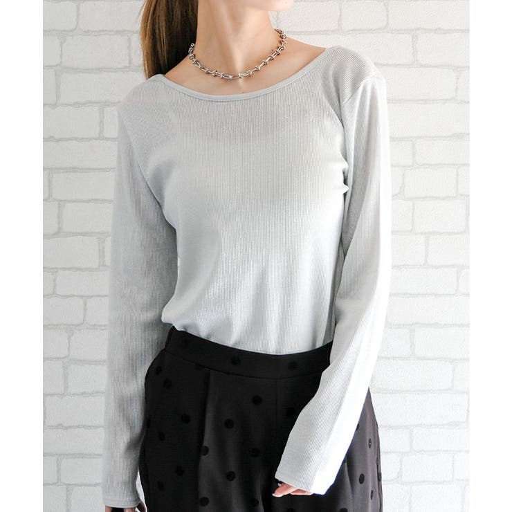 2wayラメカットソー 春 夏 秋 M レディース | aquagarage | 詳細画像16 