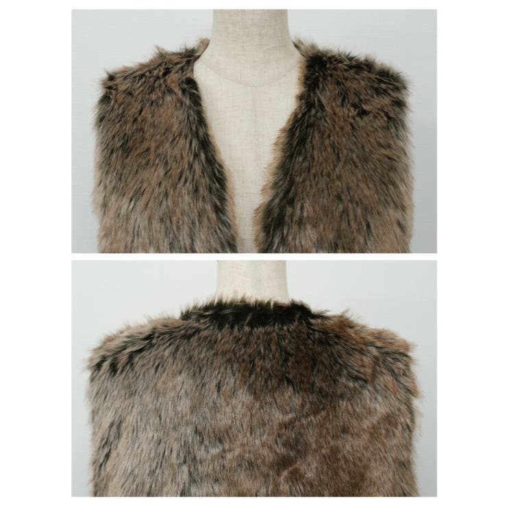 今季のレイヤードスタイルに欠かせない1枚♪ボリュームフェイクファーベスト | aquagarage | 詳細画像6 