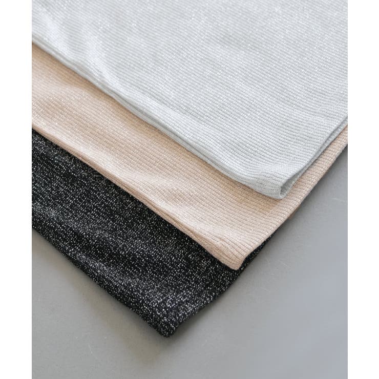 大活躍間違いなし！カップ付きラメスクエアキャミソール | aquagarage | 詳細画像6 