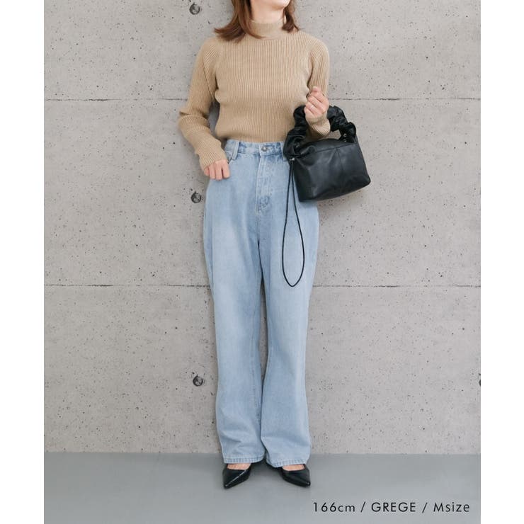 煌めくラメで上品な女性らしさを引き出す！ラメボトルネックリブトップス | aquagarage | 詳細画像12 