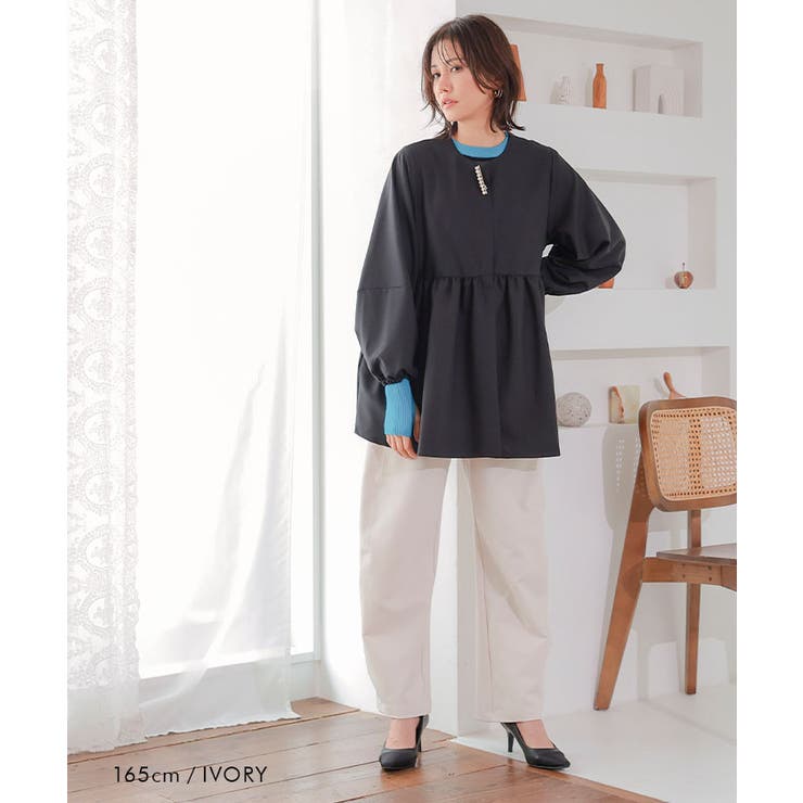 ジョーゼットカーブスラックスパンツ | aquagarage | 詳細画像4 