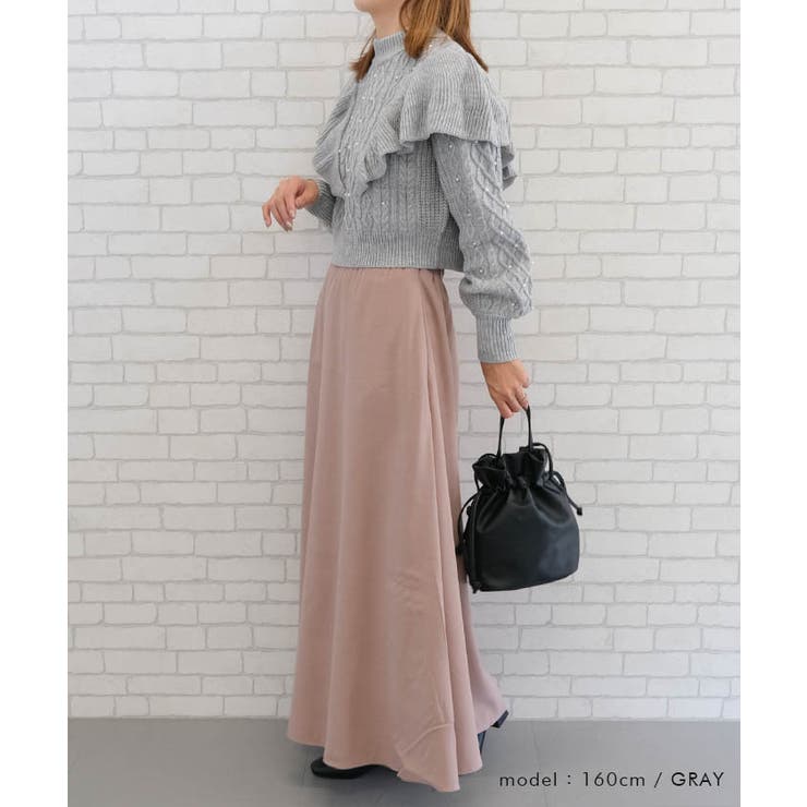 ケーブルフリルパールニット | aquagarage | 詳細画像12 