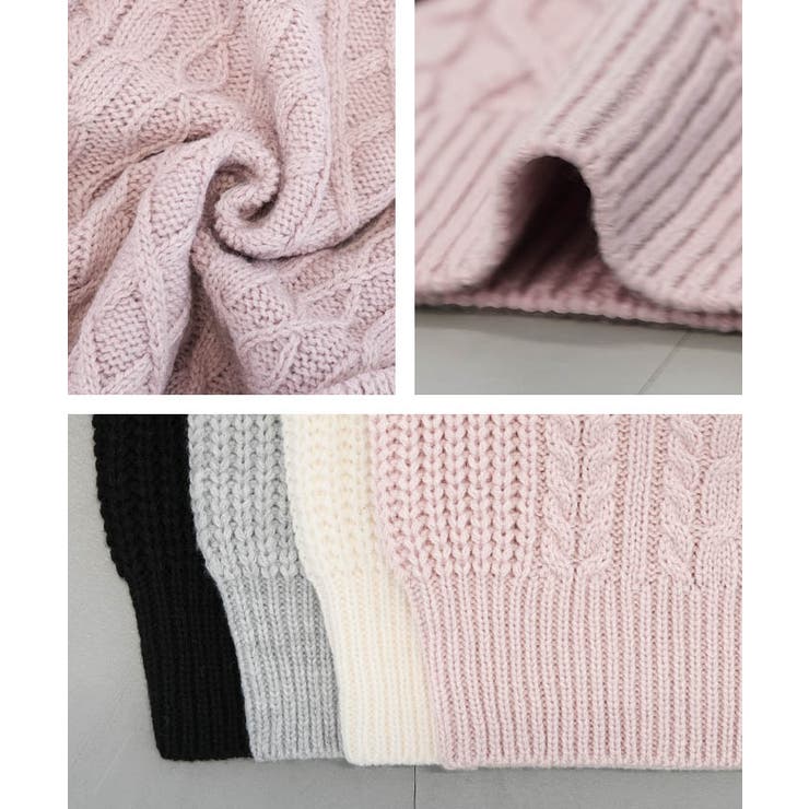 ケーブルフリルパールニット | aquagarage | 詳細画像15 