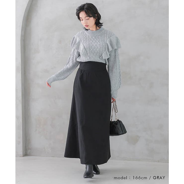 ケーブルフリルパールニット | aquagarage | 詳細画像5 