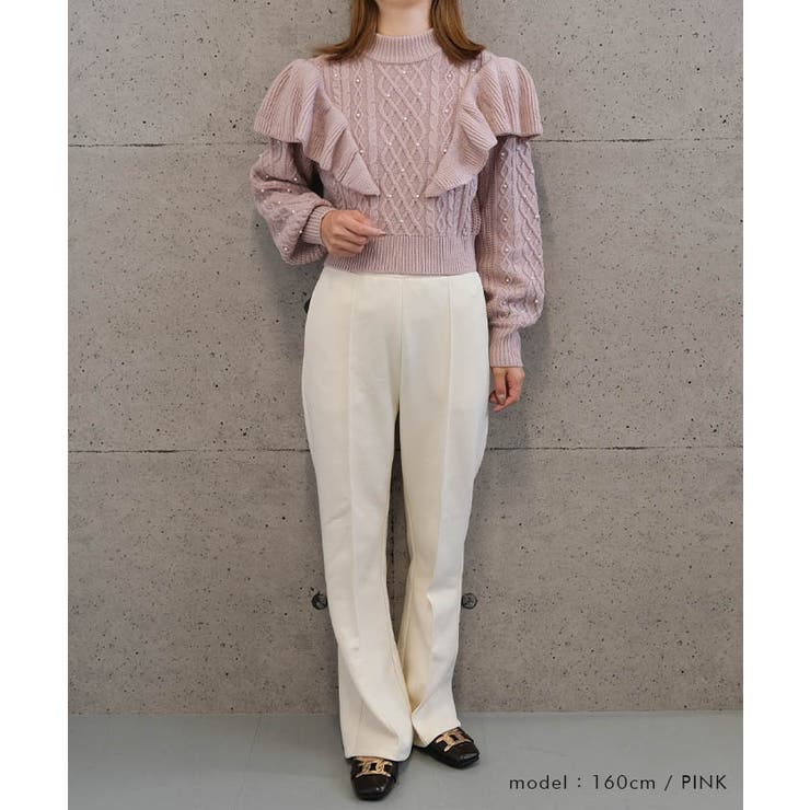 ケーブルフリルパールニット | aquagarage | 詳細画像10 