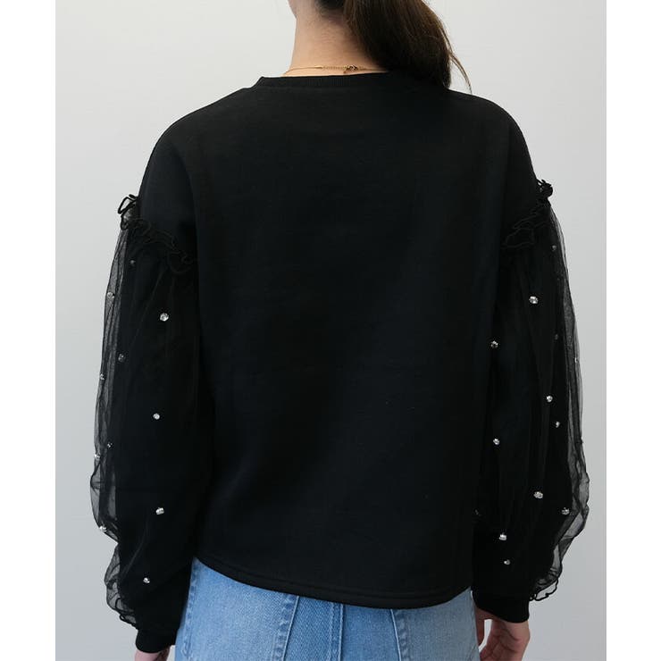 モックネックボリュームスリーブカットソー | aquagarage | 詳細画像6 