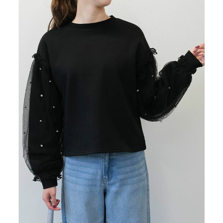 モックネックボリュームスリーブカットソー | aquagarage | 詳細画像7 