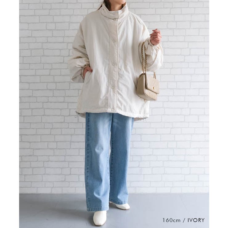リバーシブルスタンドカラーパファーコート[品番：QU000008099 