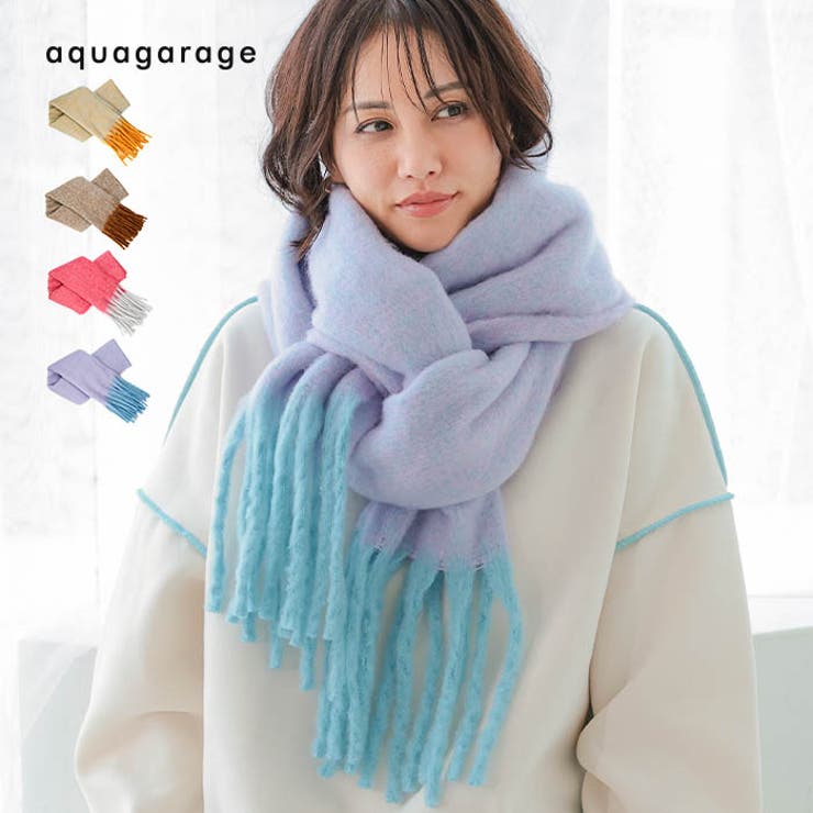 起毛フェイクウールメランジマフラー 秋 冬 | aquagarage | 詳細画像1 