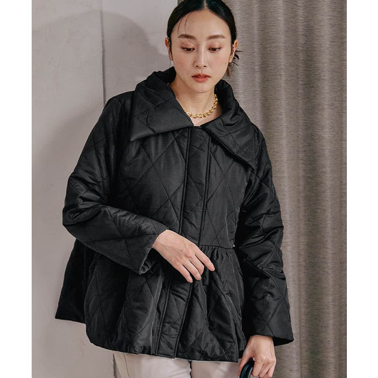 ダイヤキルトペプラムダウン 秋 冬 M | aquagarage | 詳細画像4 