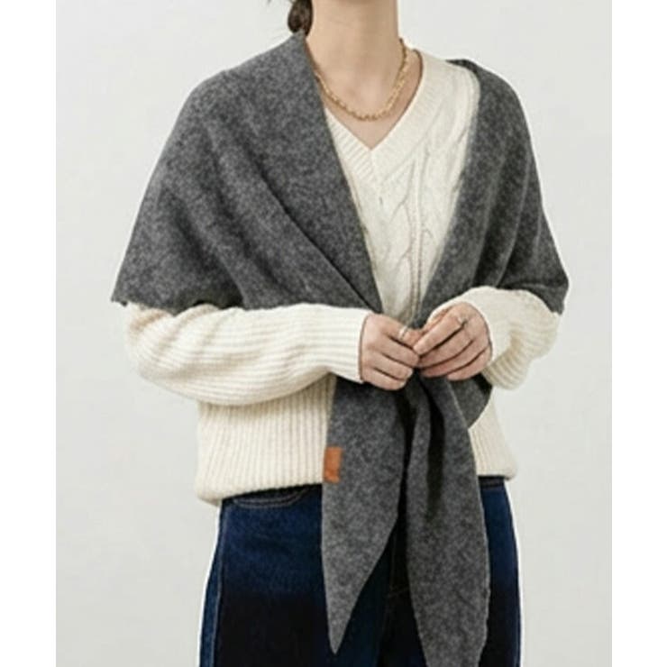 大判三角マフラー  秋 冬 | aquagarage | 詳細画像2 