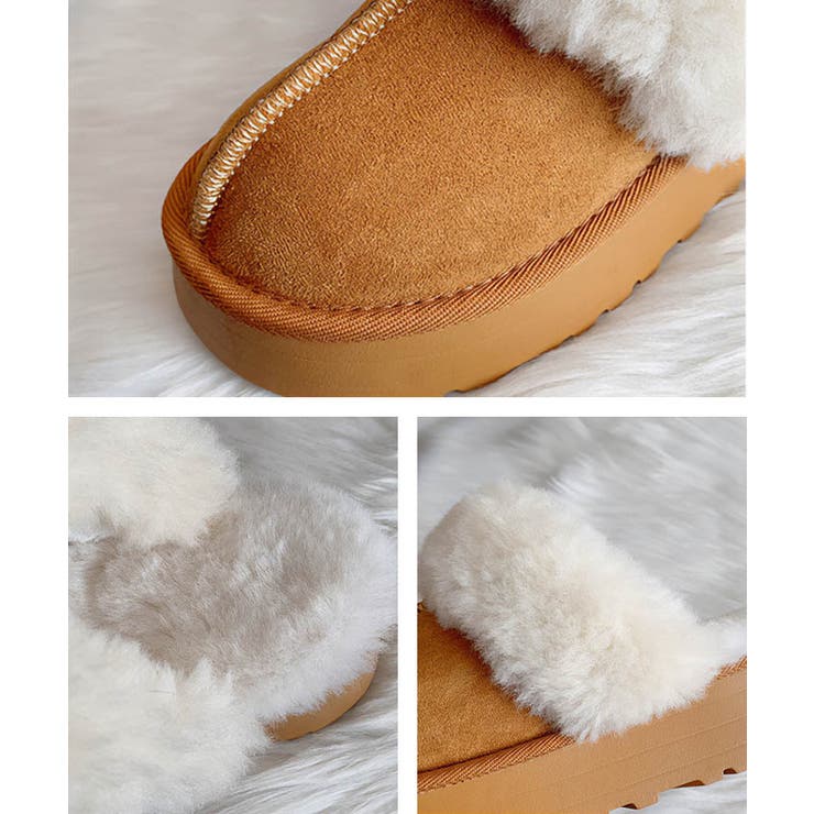 厚底ボリュームフェイクムートンスリッポン | aquagarage | 詳細画像6 