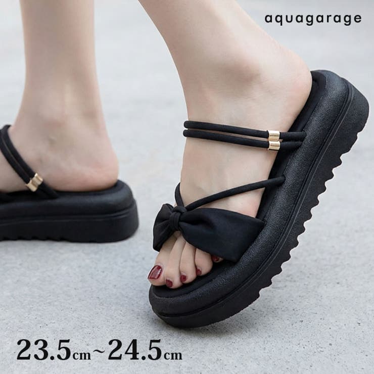 厚底リボンサンダル レディース 23 | aquagarage | 詳細画像1 
