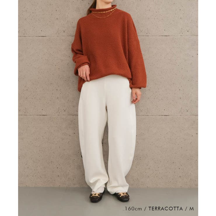 鹿の子編みハイネックニット レディース  春 秋 冬 | aquagarage | 詳細画像11 