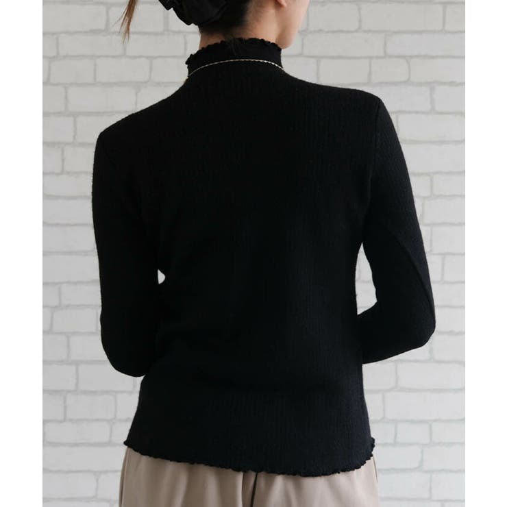 リブニット裏起毛トップス 春 秋 冬 M  レディース | aquagarage | 詳細画像13 