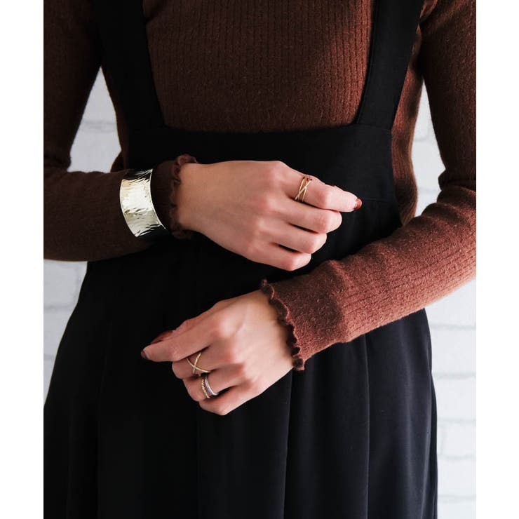 リブニット裏起毛トップス 春 秋 冬 M  レディース | aquagarage | 詳細画像4 