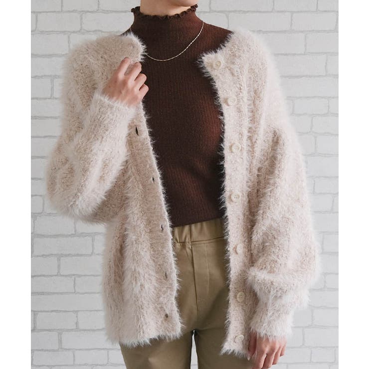 リブニット裏起毛トップス 春 秋 冬 M  レディース | aquagarage | 詳細画像9 