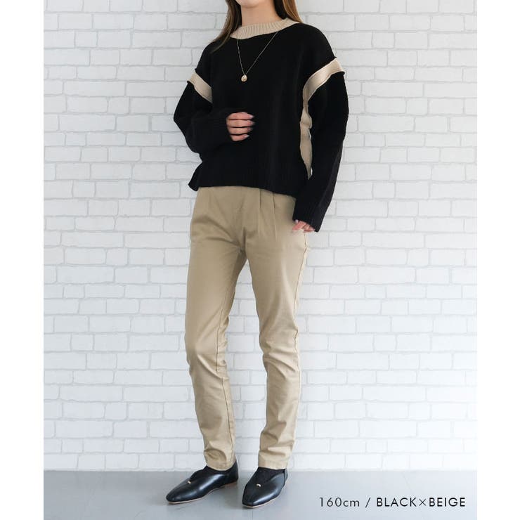 バイカラーラインニットトップス レディース  秋 冬 | aquagarage | 詳細画像12 