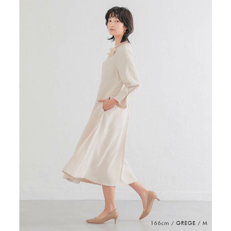 キーネックワンピース レディース 春 秋 冬[品番:QU000008155 キーネックワンピース レディース 春 秋 冬[品番:QU000008155