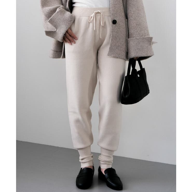 ニットジョガーパンツ レディース 秋 冬 M L | aquagarage | 詳細画像4 