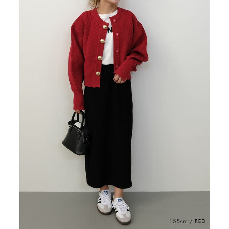 BIGボタンニットカーディガン 秋 冬 M  レディース | aquagarage | 詳細画像6 