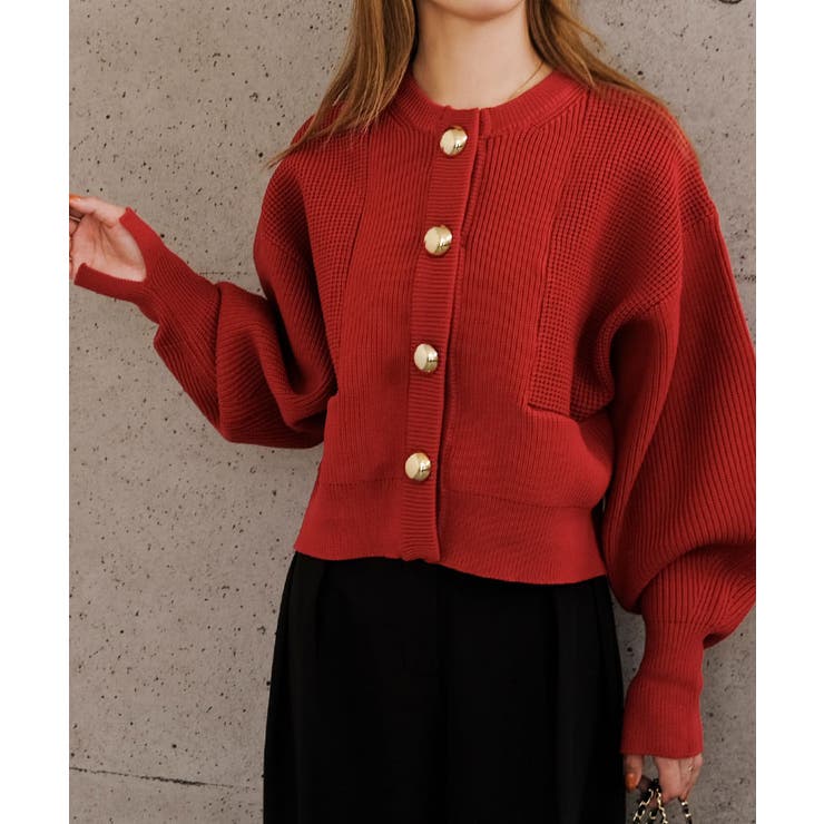 BIGボタンニットカーディガン 秋 冬 M  レディース | aquagarage | 詳細画像7 