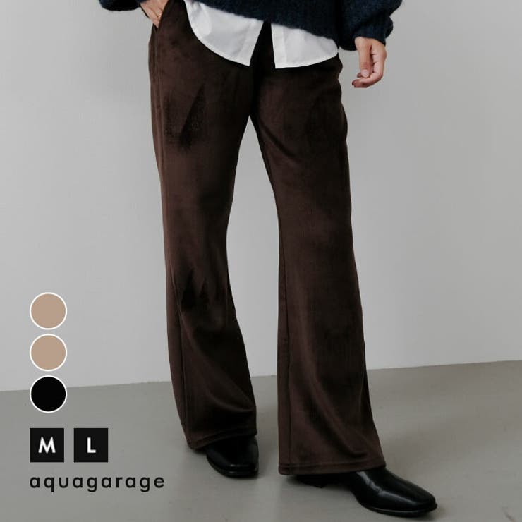 コーデュロイ裏ボアフレアパンツ レディース M L | aquagarage | 詳細画像1