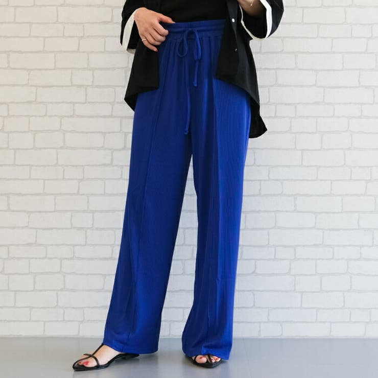 どんなトップスとも合わせやすい！リブカットソーリラックスドロストパンツ | aquagarage | 詳細画像2 