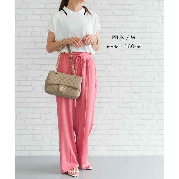 どんなトップスとも合わせやすい！リブカットソーリラックスドロストパンツ | aquagarage | 詳細画像15 